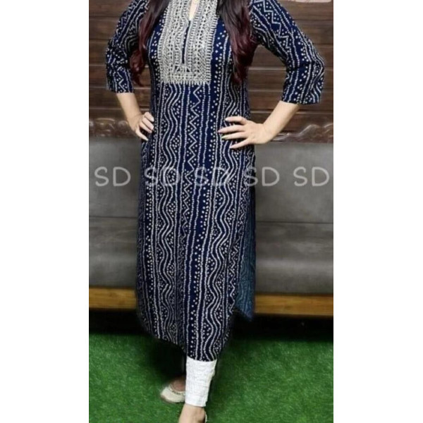 SP-Chic Printed Rayon Kurti [Low Budget Product]