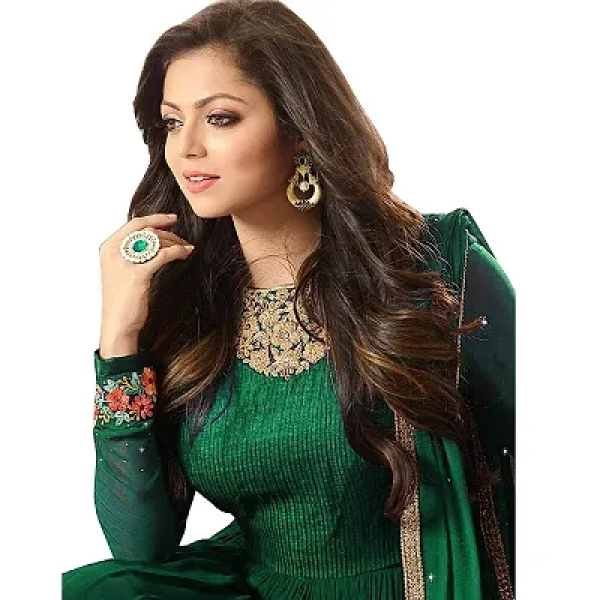 GR-High-quality Om Creation Women's Green Anarkali Gown Salwar Suit [Premium Product]