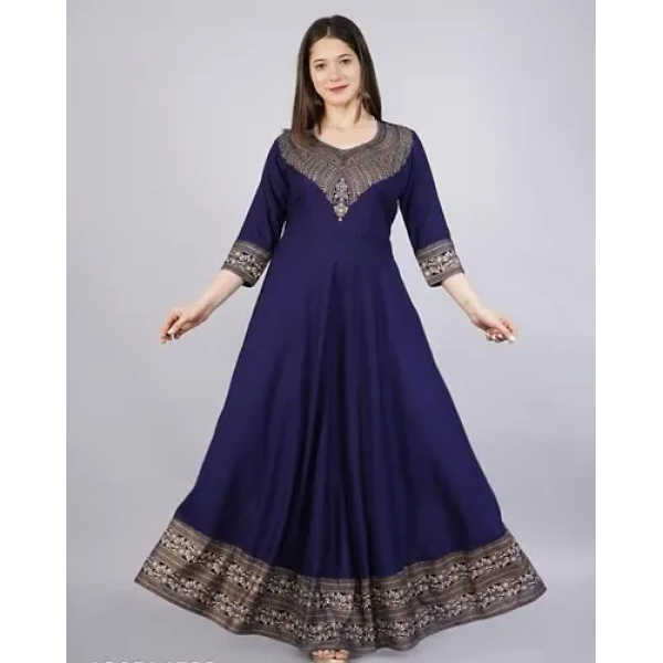 GR-Fancy Rayon Anarkali Kurti for Women [Low Budge...