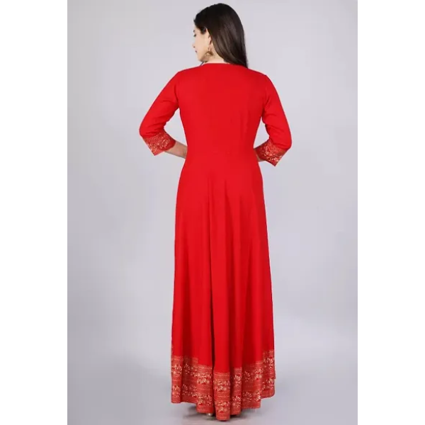 GR-Elegant Rayon Anarkali Kurti for Women [Low Budget Product]