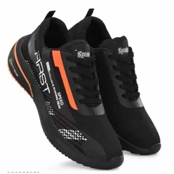 GR-Sleek Black Sports Shoes for Men and Boys [Low ...