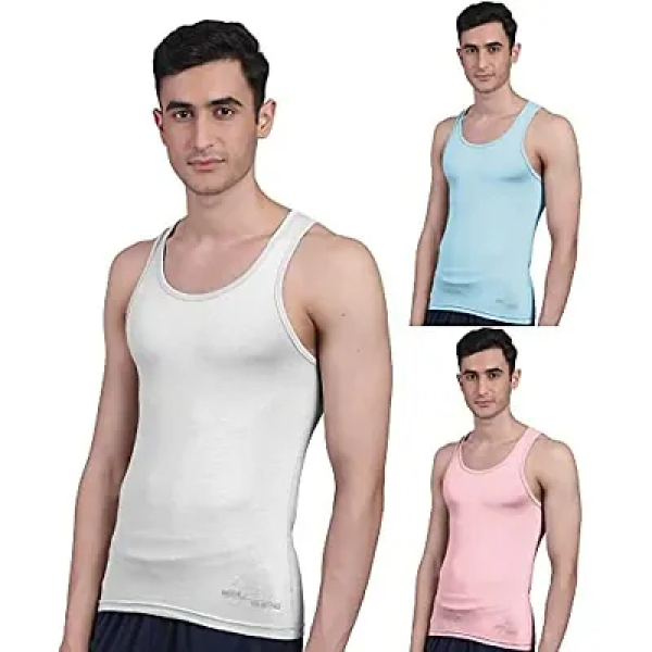 GR-Freecultr Men's Bamboo Cotton Vest - Pack of 3 [Premium Product]