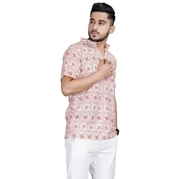 GR-Elegant Ethnic Printed Cotton Kurta for Men [Lo...