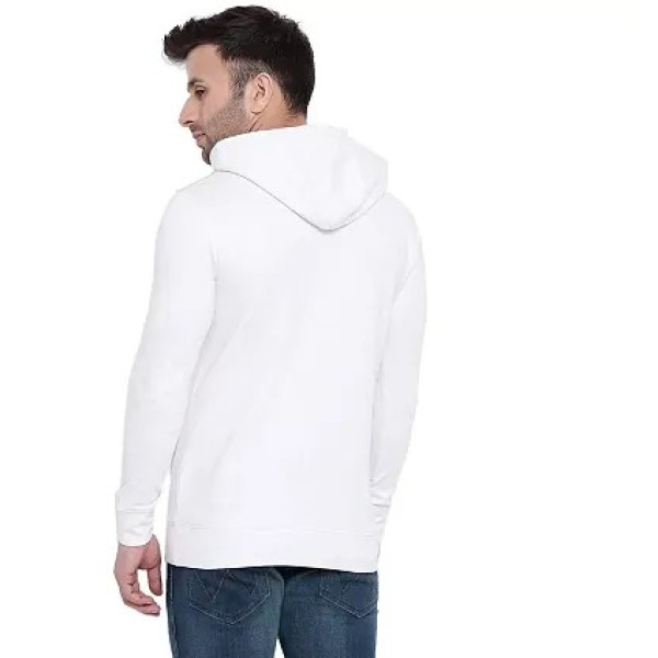 GR-Stylish White Fleece Hoodie for Men [Premium Product]