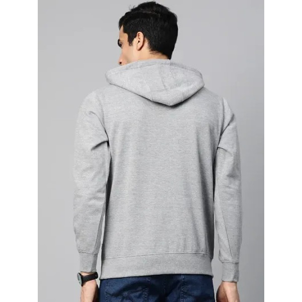 GR-Stylish Grey Fleece Hoodie for Men [Premium Product]