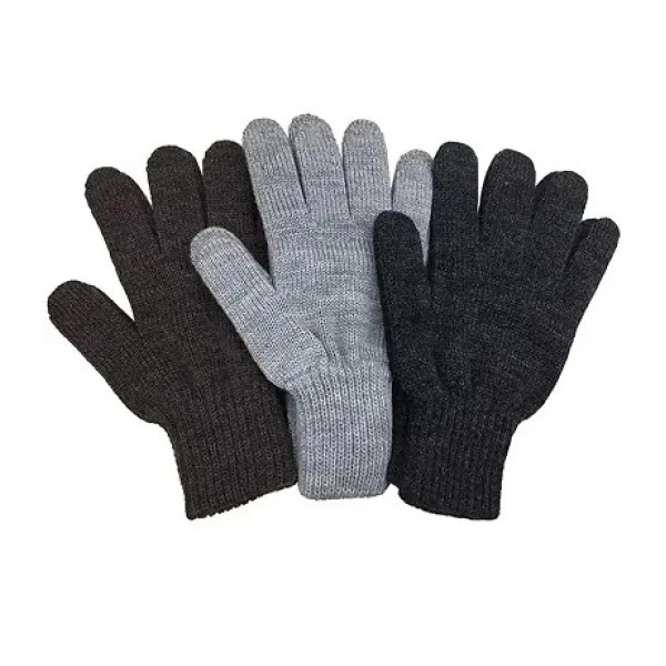 GR-Cozy Multicolor Winter Gloves (Pack of 3) [Low ...