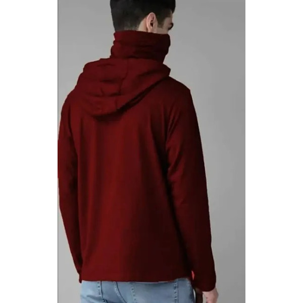 GR-Stylish Maroon Hoodie for Men [Low Budget Product]