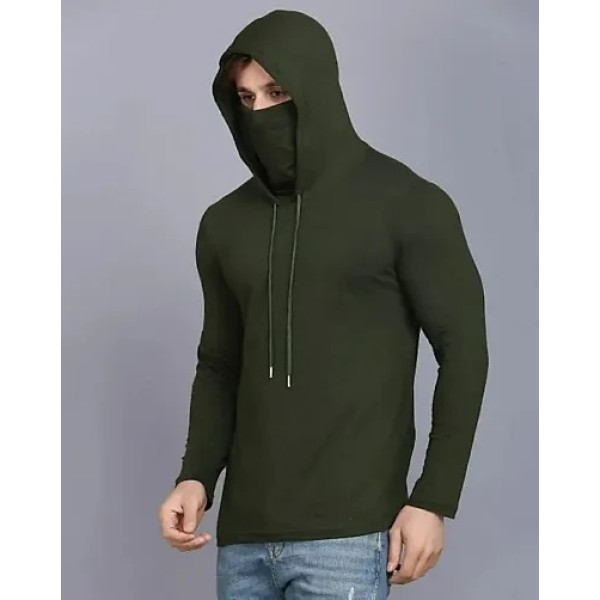 GR-Stylish Olive Green Hoodie for Men [Low Budget Product]