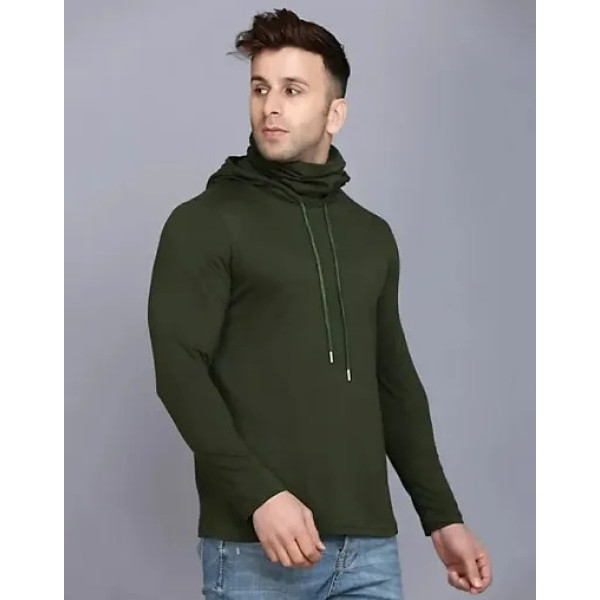 GR-Stylish Olive Green Hoodie for Men [Low Budget Product]