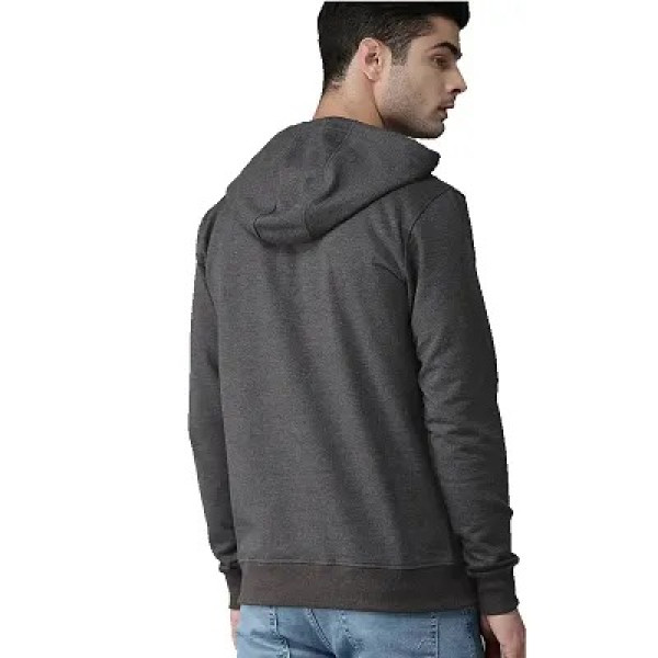 GR-Stylish Grey Fleece Hoodie for Men [Premium Product]