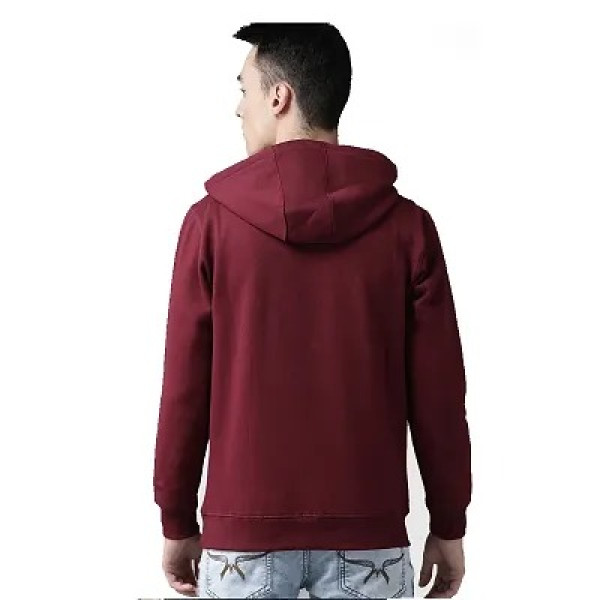 GR-Stylish Maroon Fleece Hoodie for Men [Premium Product]