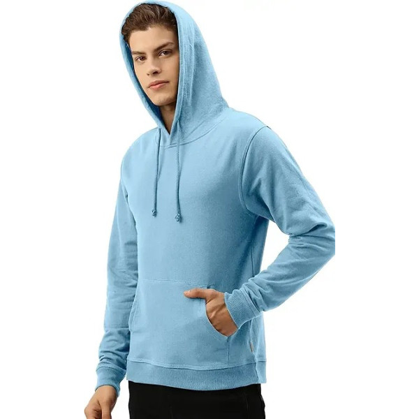 GR-Stylish Blue Fleece Hoodie for Men [Premium Product]