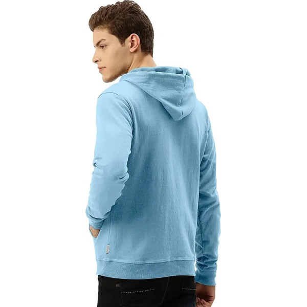 GR-Stylish Blue Fleece Hoodie for Men [Premium Product]