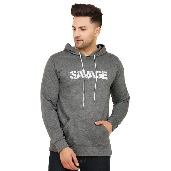 GR-Leotude Men's Fleece Hoodie (Charcoal Grey) [Pr...