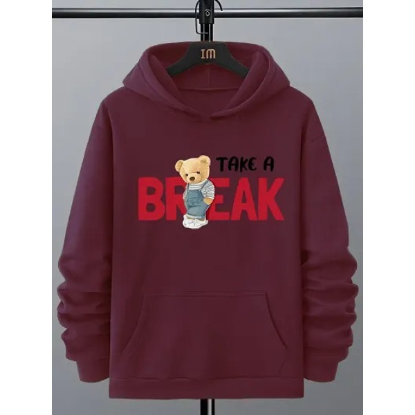 GR-Stylish Fleece Printed Hoodie for Men [Premium ...