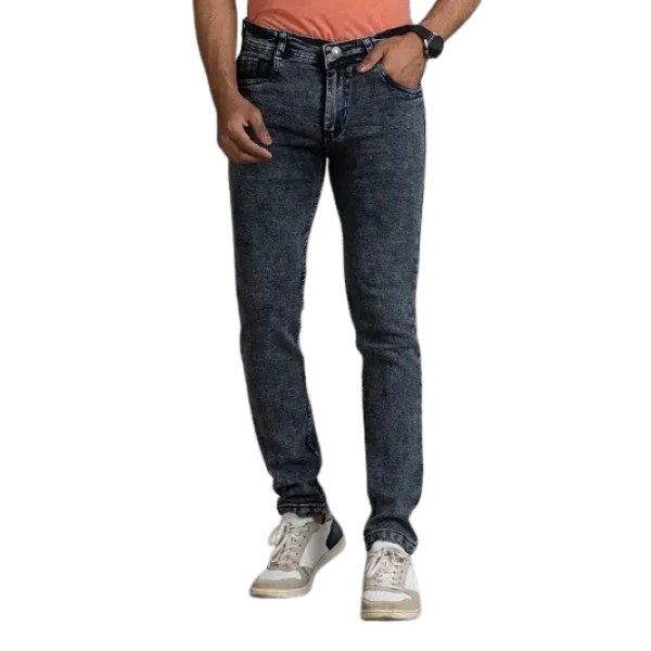 GR-Modern Elegance: Grey Denim Mid Rise Jeans for ...