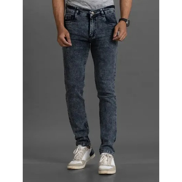 GR-Grey Denim Mid Rise Jeans For Men [Low Budget Product]