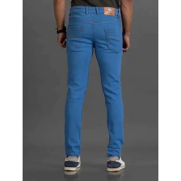 GR-Blue Denim Mid Rise Jeans For Men [Low Budget Product]