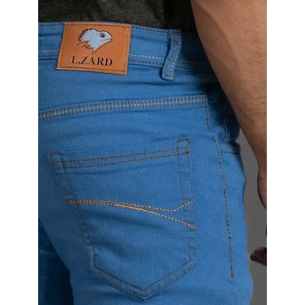GR-Blue Denim Mid Rise Jeans For Men [Low Budget Product]