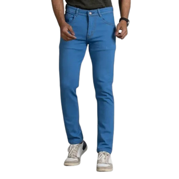 GR-Blue Denim Mid Rise Jeans For Men [Low Budget P...