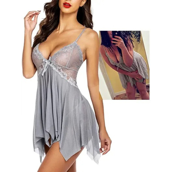 GR-Lace Temptation: Babydoll Sleepwear for Women [Low Budget Product]