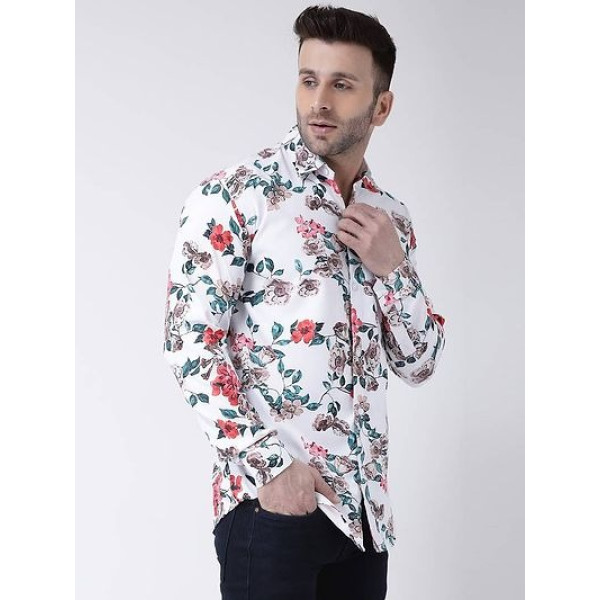 GR-Elegant Cotton Printed Long Sleeves Casual Shirts For Men [Premium Product]