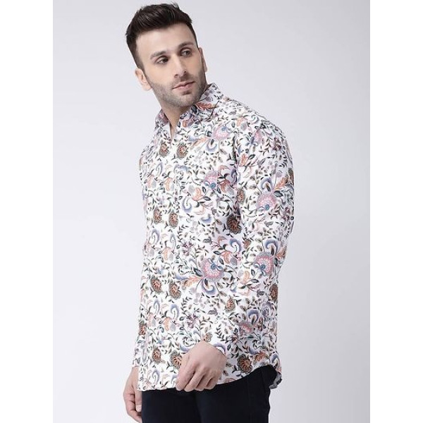 GR-Elegant Cotton Printed Long Sleeves Casual Shirts For Men [Low Budget Product]