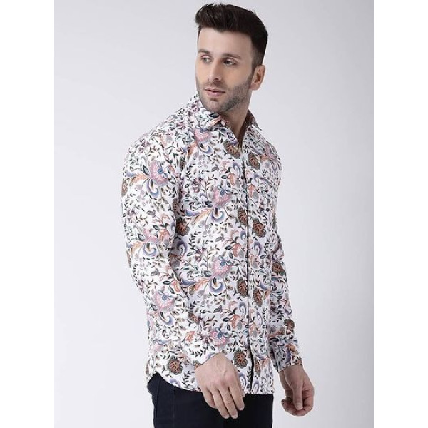 GR-Elegant Cotton Printed Long Sleeves Casual Shirts For Men [Low Budget Product]