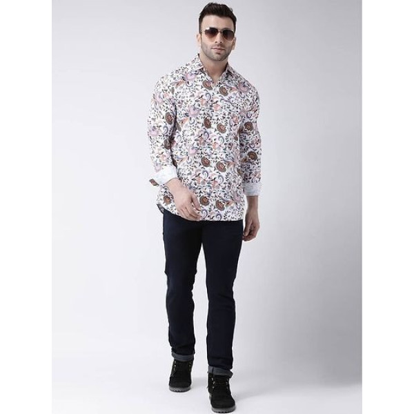 GR-Elegant Cotton Printed Long Sleeves Casual Shirts For Men [Low Budget Product]