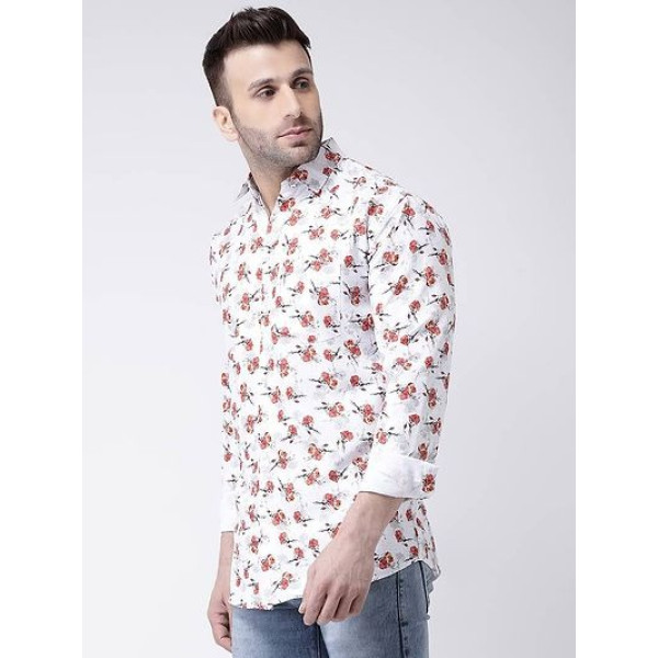 GR-Elegant Cotton Printed Long Sleeves Casual Shirts For Men [Premium Product]