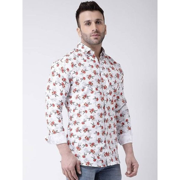 GR-Elegant Cotton Printed Long Sleeves Casual Shirts For Men [Premium Product]