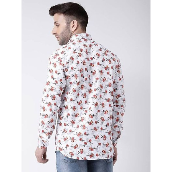 GR-Elegant Cotton Printed Long Sleeves Casual Shirts For Men [Premium Product]