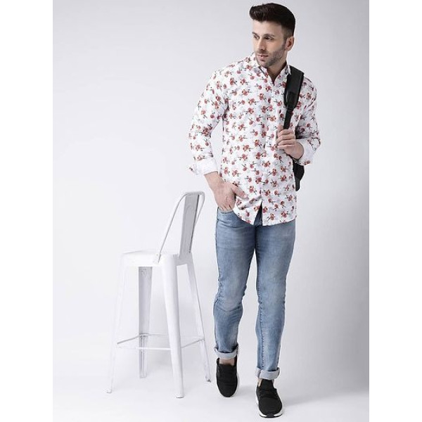 GR-Elegant Cotton Printed Long Sleeves Casual Shirts For Men [Premium Product]