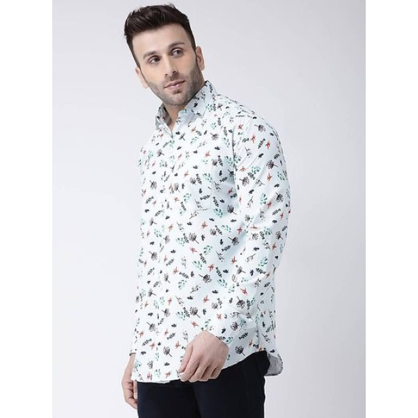 GR-Elegant Cotton Printed Long Sleeves Casual Shirts For Men [Premium Product]