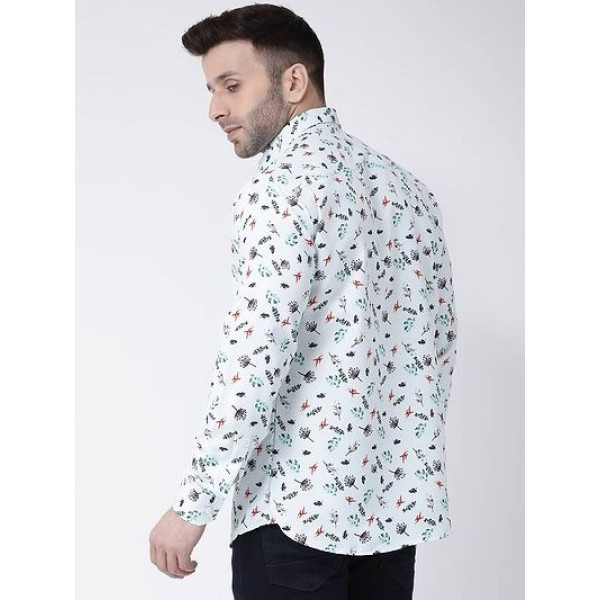 GR-Elegant Cotton Printed Long Sleeves Casual Shirts For Men [Premium Product]