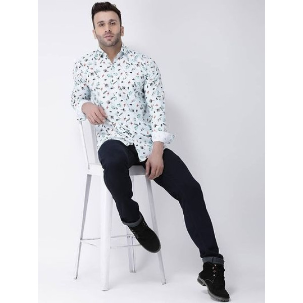 GR-Elegant Cotton Printed Long Sleeves Casual Shirts For Men [Premium Product]