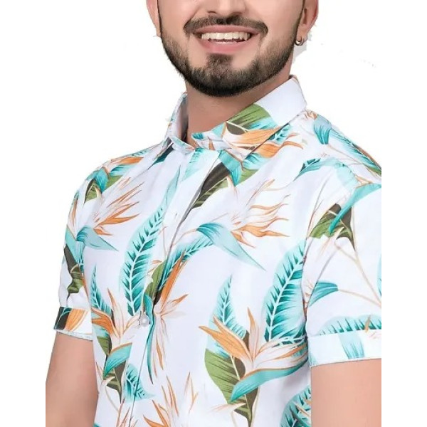 GR-Men Cotton Blend Printed Casual Shirt [Low Budget Product]