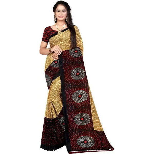 GR-Fancy Georgette Saree with Blouse Piece for Wom...