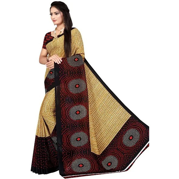 GR-Fancy Georgette Saree with Blouse Piece for Women [Low Budget Product]