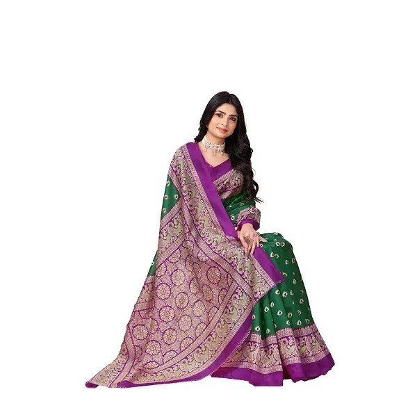 GR-Trendy Georgette Saree: Printed Perfection with Blouse [Low Budget Product]