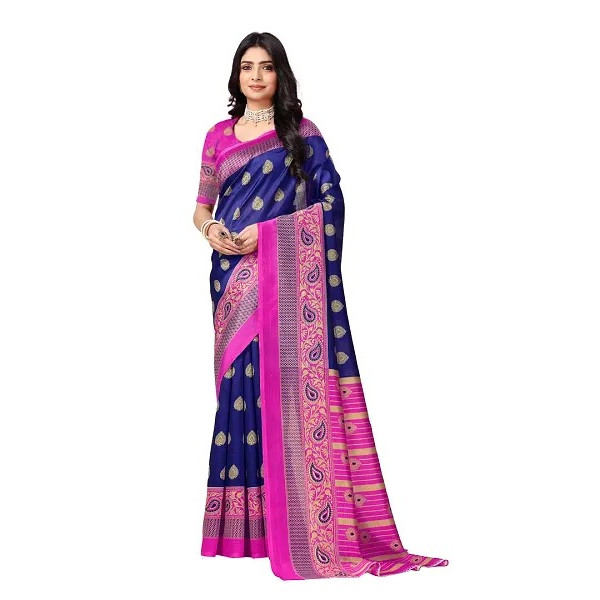 GR-Floral Fantasy: Georgette Printed Saree with Bl...