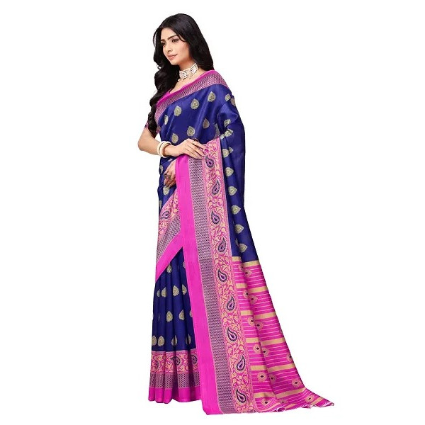 GR-Floral Fantasy: Georgette Printed Saree with Blouse Piece [Low Budget Product]