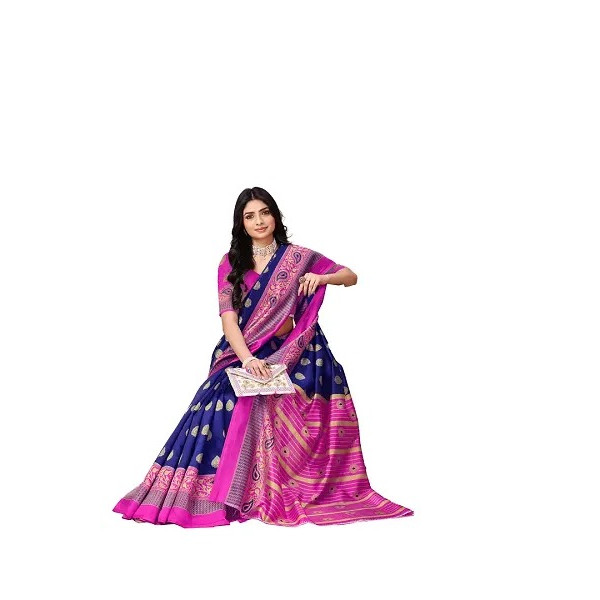 GR-Floral Fantasy: Georgette Printed Saree with Blouse Piece [Low Budget Product]