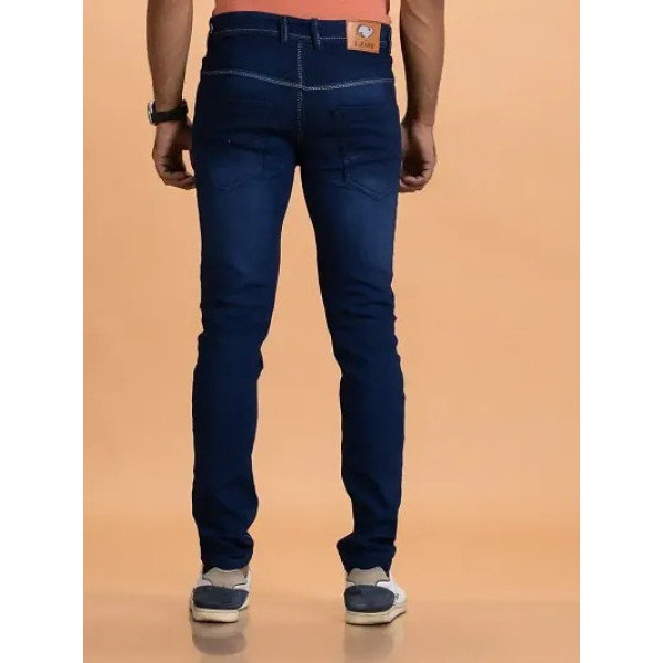 GR-Contemporary Cool: Men's Grey Denim Mid Rise Jeans [Low Budget Product]