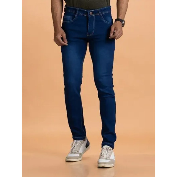 GR-Versatile Elegance: Grey Denim Mid Rise Jeans for Him [Low Budget Product]