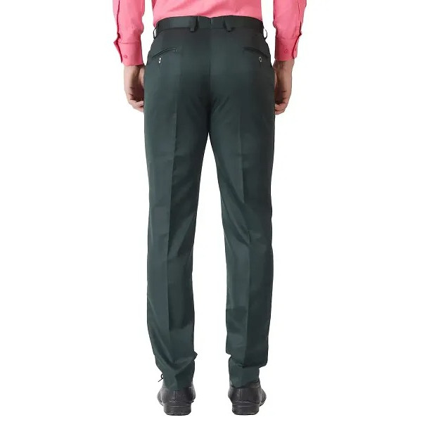 GR-Green Cotton Casual Trousers For Men [Low Budget Product]