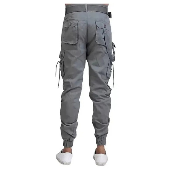GR-Mens Cotton Solid Casual Cargo Pants [Low Budget Product]