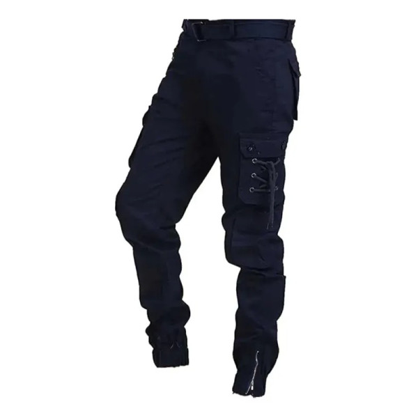 GR-Mens Cotton Solid Casual Cargo Pants [Low Budget Product]