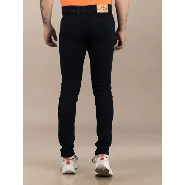 GR-Black Denim Mid Rise Jeans For Men [Low Budget Product]