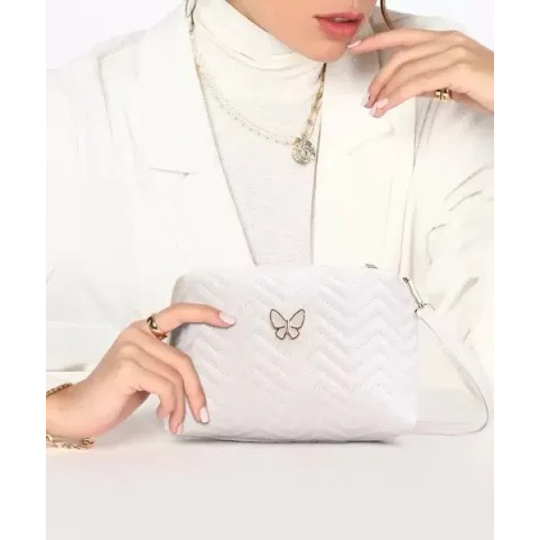 GR-White Pu Embroidered Sling Bags For Women [Low Budget Product]